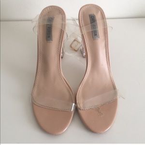 Cape Robbin Clear and Nude Heels